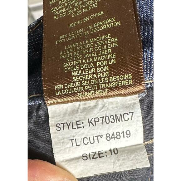 KUT From The Kloth Kate So Low Rise Boot Cut Jeans Women's Flap Pocket Size 10 - Picture 10 of 13